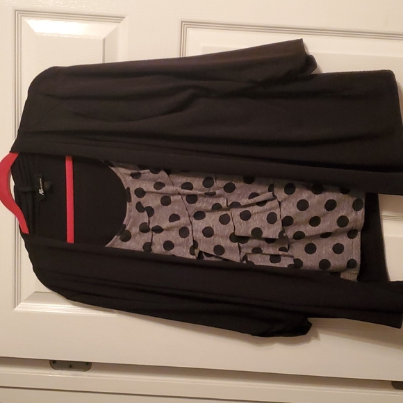 AB Studio Tops - AB STUDIO Black and Gray Blouse